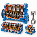 Sectional Instructional Engine Components